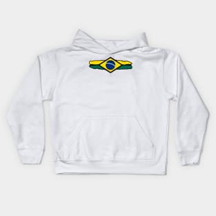 Brazil Flag Kids Hoodie